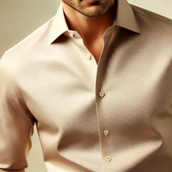 Club Monaco Other - Club Monaco two-tone designer details men’s dress shirt size M in cream beige